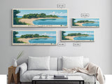 Rabbit Island, Cambodia Panoramic Beach Print, Vacation Gift, Cambodia Wall Art, Beach Painting, Beach Decor, Beach Painting