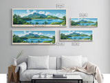 Raiatea, French Polynesia Panoramic Beach Print, Vacation Gift, French Polynesia Wall Art, Beach Painting, Beach Decor, Beach Painting