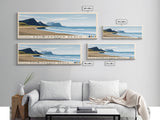 Rauðisandur Beach, Iceland Panoramic Beach Print, Vacation Gift, Iceland Wall Art, Framed Canvas Print, Framed Beach Painting