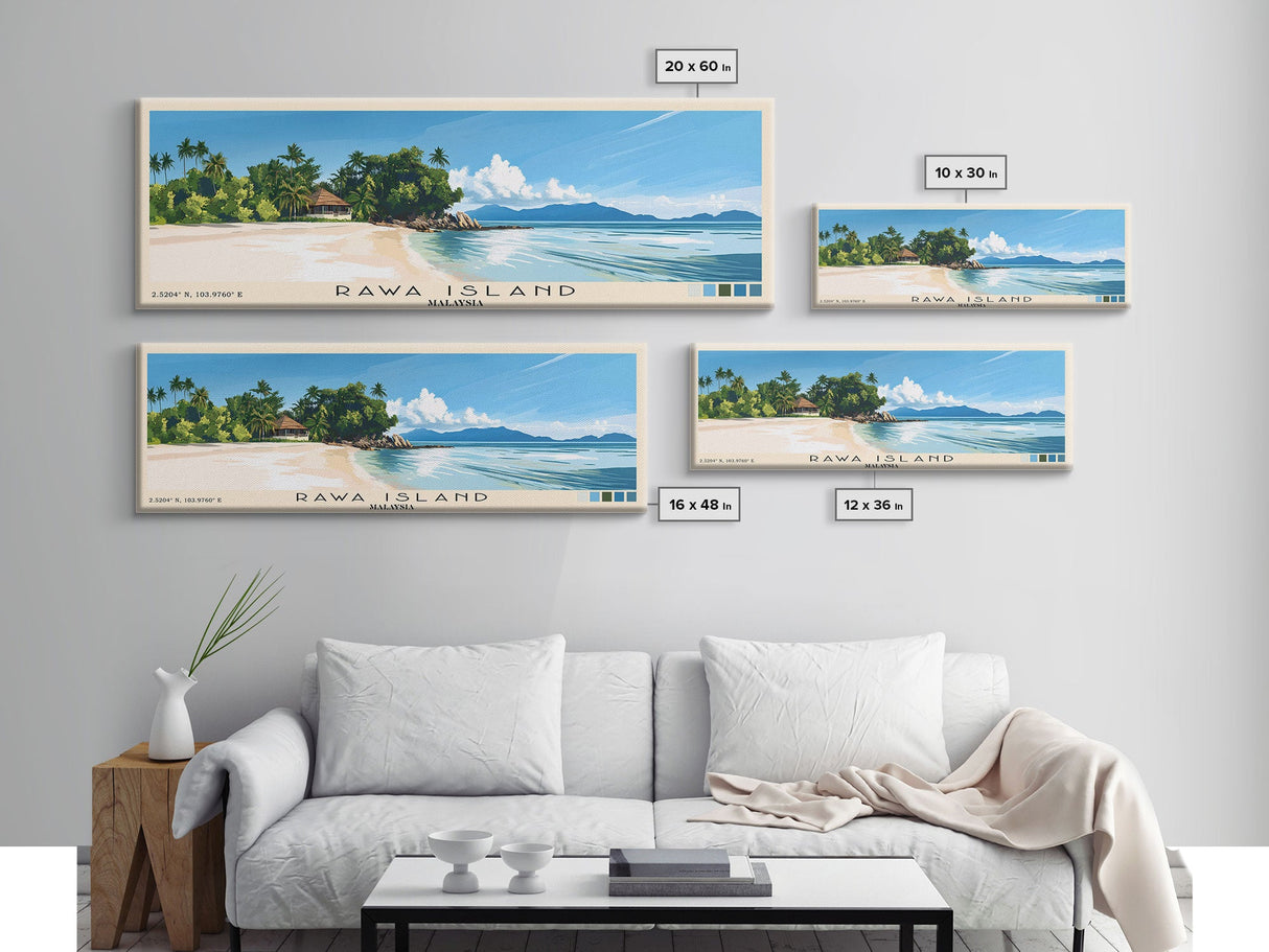 Rawa Island, Malaysia Panoramic Print, Vacation Gift, Malaysia Wall Art, Vacation Wall Art, Vacatation Memories, Beach Decor, Beach Or Lakehouse Art