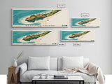 Restinga Island, Brazil Panoramic Print, Vacation Gift, Brazil Wall Art, Beach Painting, Beach Decor, Beach Or Lakehouse Art