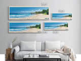 Rockley Beach, Barbados Panoramic Beach Print, Vacation Gift, Barbados Wall Art, Framed Canvas Print, Framed Beach Painting