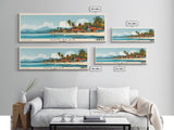 San Blas, Panamá Panoramic Beach Print, Vacation Gift, Panamá Wall Art, Beach Painting, Beach Decor, Beach Painting