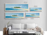 Sand Cay, Fiji Panoramic Beach Print, Vacation Gift, Fiji Wall Art, Beach Painting, Beach Decor, Beach Painting