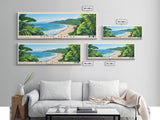 Santa Teresa, Costa Rica Panoramic Print, Vacation Gift, Costa Rica Wall Art, Beach Painting, Beach Decor, Large Wall Art, Wood Frame Art