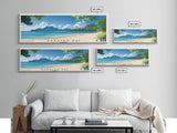 Saracen Bay, Cambodia Panoramic Print, Vacation Gift, Cambodia Wall Art, Beach Painting, Beach Decor, Beach Or Lakehouse Art