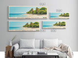 Secretary Island, New Zealand Panoramic Beach Print, Vacation Gift, New Zealand Wall Art, Beach Painting, Beach Decor, Beach Painting