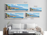 Sicily, Italy Panoramic Beach Print, Vacation Gift, Italy Wall Art, Beach Painting, Beach Decor, Beach Painting