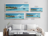 Sipadan, Malaysia Panoramic Print, Vacation Gift, Malaysia Wall Art, Beach Painting, Beach Decor, Large Wall Art, Wood Frame Art