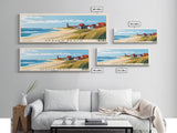 Skagen Beach, Denmark Panoramic Beach Print, Vacation Gift, Denmark Wall Art, Beach Painting, Beach Decor, Beach Painting