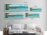 Strandbad Tenderingssee, Germany Panoramic Print, Vacation Gift, Germany Wall Art, Beach Painting, Beach Decor, Large Wall Art, Wood Frame Art