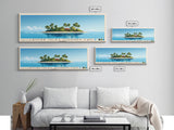 Sucre Islet (Johnny Cay), Colombia Panoramic Beach Print, Vacation Gift, Colombia Wall Art, Framed Canvas Print, Framed Beach Painting