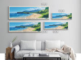 Tanjung Bungah Beach, Malasyia Panoramic Print, Vacation Gift, Malasyia Wall Art, Beach Painting, Beach Decor, Beach Or Lakehouse Art