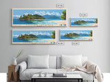 Togian Islands, Indonesia Panoramic Beach Print, Vacation Gift, Indonesia Wall Art, Framed Canvas Print, Framed Beach Painting