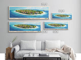 Vaadhoo Island, Maldives Panoramic Print, Vacation Gift, Maldives Wall Art, Beach Painting, Beach Decor, Large Wall Art, Wood Frame Art