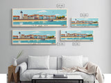 Île de Ré, France Panoramic Print, Vacation Gift, France Wall Art, Beach Painting, Beach Decor, Beach Or Lakehouse Art