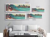 Austin Texas Panoramic Travel Poster Canvas Print