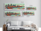 Cincinnati Ohio Panoramic Travel Poster Canvas Print