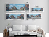 Providence Rhode Island Panoramic Print, Beautiful Framed Canvas Print, Travel Poster Art, Home Decoration, Office Wall Art