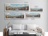 Provo Utah Panoramic Print, Modern Framed Canvas Print, City Travel Poster, Wall Art, Living Room Decoration, Unique Gift