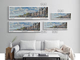 Quincy Massachusetts Panoramic Print, Elegant Framed Canvas Print, Travel Poster Art, Home Decoration, Office Wall Art, Gift Idea