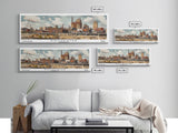 Rochester Minnesota Panoramic Print, Modern Framed Canvas Print, City Travel Poster, Home Decoration, Wall Art, Office Gift