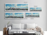 Salt Lake Utah Panoramic Print, Stylish Framed Canvas Print, City Travel Poster, Home Decoration, Office Wall Art