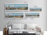 Santa Ana California Panoramic Print, Trendy Framed Canvas Print, City Travel Poster, Home Decoration, Wall Art, Gift Idea