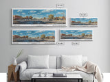 Victorville California Panoramic Wall Art, Framed Canvas Print, Retro Style Travel Poster, Unique Home Decor, Artistic Office Piece, Original Gift