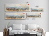 Adapazar Turkey Panoramic Travel Poster, Framed Canvas Print or Metal Wall Art, Travel Art, Home Decor, Panoramic Painting, Midcentury Art