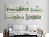 Athens Greece Travel Art, City Art, Framed Canvas Print or Metal Wall Art, Europe Travel Poster, Panoramic Wall Art, Extra Wide Wall Art