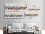 Ploiesti Romania Wall Art, Panoramic Travel Poster, Panoramic Framed Canvas Print, City Wall Art, Wall Hanging Home Decor, Travel Art