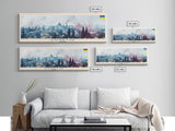 Donetsk Ukraine Panoramic Travel Poster, Framed Canvas Print or Metal Wall Art, Travel Art, Home Decor, Panoramic Painting, Midcentury Art