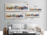 Dresden Germany Travel Art, City Art, Framed Canvas Print or Metal Wall Art, Europe Travel Poster, Panoramic Wall Art, Extra Wide Wall Art