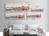 Gijón Spain Travel Print Wall Art, Panoramic City Art, Travel Art, Wall Decor, Vacation Gift, Framed Canvas Print Or Metal Art