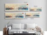 Hamburg Germany Travel Print Wall Art, Panoramic City Art, Travel Art, Wall Decor, Vacation Gift, Framed Canvas Print Or Metal Art