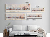 Hasselt Belgium Wall Art, Panoramic Travel Poster, Panoramic Framed Canvas Print, City Wall Art, Wall Hanging Home Decor, Travel Art