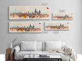 Hradec Czech Republic Travel Art, City Art, Framed Canvas Print or Metal Wall Art, Europe Travel Poster, Panoramic Wall Art, Extra Wide Wall Art