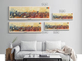 Lasi Romania Wall Art, Panoramic Travel Poster, Panoramic Framed Canvas Print, City Wall Art, Wall Hanging Home Decor, Travel Art