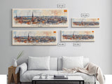 Jonkoping Sweden Travel Print Wall Art, Panoramic City Art, Travel Art, Wall Decor, Vacation Gift, Framed Canvas Print Or Metal Art