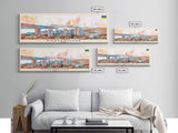 Khabarovsk Russia Travel Art, City Art, Framed Canvas Print or Metal Wall Art, Europe Travel Poster, Panoramic Wall Art, Extra Wide Wall Art