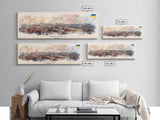 Khimki Russia Travel Print Wall Art, Panoramic City Art, Travel Art, Wall Decor, Vacation Gift, Framed Canvas Print Or Metal Art