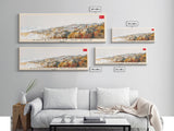 Komsomolsk on Amur Russia Travel Art, City Art, Framed Canvas Print or Metal Wall Art, Europe Travel Poster, Panoramic Wall Art, Extra Wide Wall Art