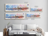 Makhachkala Russia Travel Art, City Art, Framed Canvas Print or Metal Wall Art, Europe Travel Poster, Panoramic Wall Art, Extra Wide Wall Art