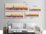 Milan Italy Panoramic Travel Poster, Framed Canvas Print or Metal Wall Art, Travel Art, Home Decor, Panoramic Painting, Midcentury Art