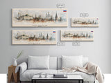 Moscow Russia Travel Print Wall Art, Panoramic City Art, Travel Art, Wall Decor, Vacation Gift, Framed Canvas Print Or Metal Art