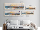 Novosibirsk Russia Travel Print Wall Art, Panoramic City Art, Travel Art, Wall Decor, Vacation Gift, Framed Canvas Print Or Metal Art