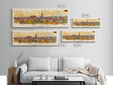 Nuremberg Germany Travel Art, City Art, Framed Canvas Print or Metal Wall Art, Europe Travel Poster, Panoramic Wall Art, Extra Wide Wall Art