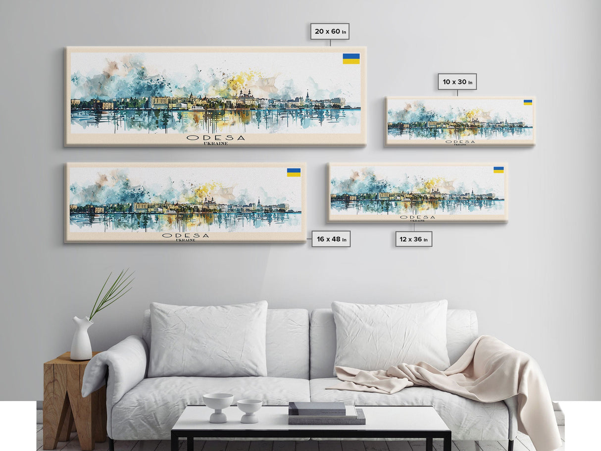 Odesa Ukraine Travel Print Wall Art, Panoramic City Art, Travel Art, Wall Decor, Vacation Gift, Framed Canvas Print Or Metal Art