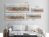 Olsztyn Poland Panoramic Travel Poster, Framed Canvas Print or Metal Wall Art, Travel Art, Home Decor, Panoramic Painting, Midcentury Art